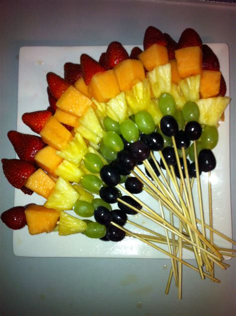 Had To Try The Rainbow Fruit Skewers Fruit Platter Designs Fruit