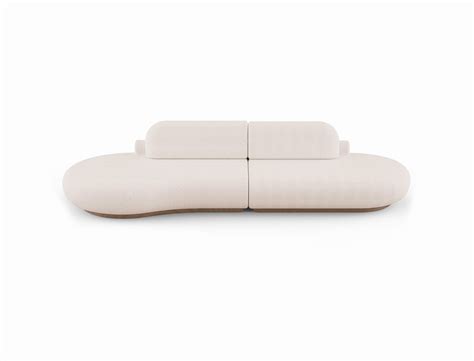 Shop Naked Curved Sectional Sofa Piece Online Marie Burgos Collection