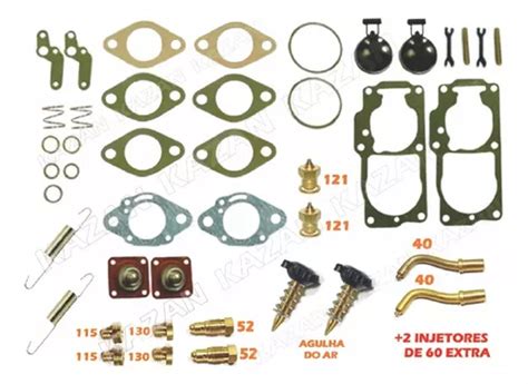 Kit Reparo Carburador Solex 32 Duplo Vw Kombi 1600 82 91 Gas