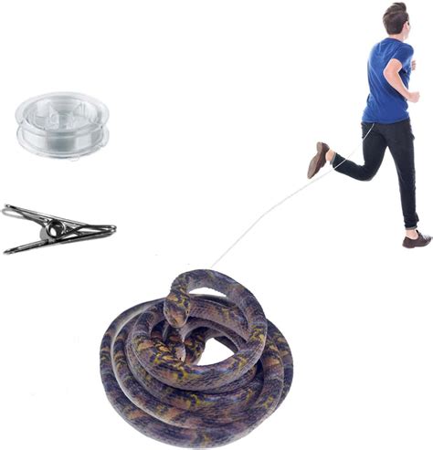 27.6 Inch Snake Prank with String Clip, Snake on a String Prank That ...