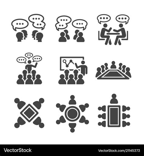 Meeting Icon - Business Meeting Icons - Download Free Vectors, Clipart ... / Vector files ...