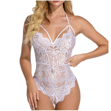 Oalirro Lingerie Costume Lace Women S Chemises Negligees White