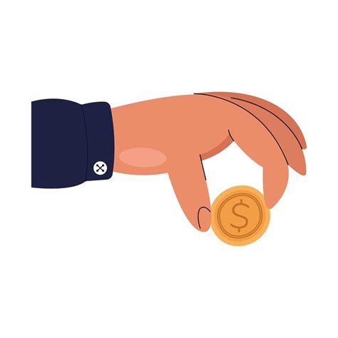 Hand Holding Coin Vector Design Vector Art At Vecteezy