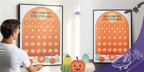 Halloween Countdown Pumpkin Themed Calendar Poster Twinkl