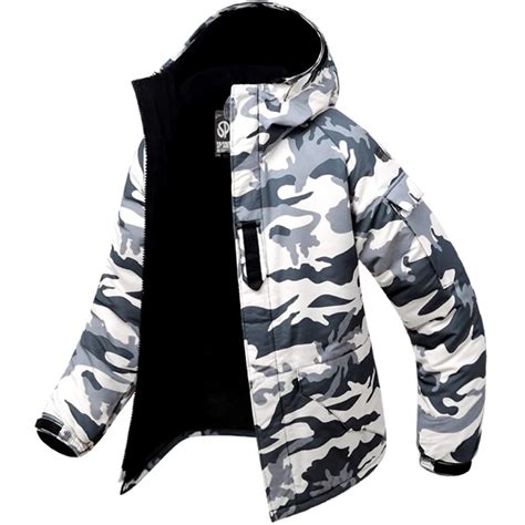 SouthPlay Men S Waterproof 10 000mm White Army Camo Warming Jacket