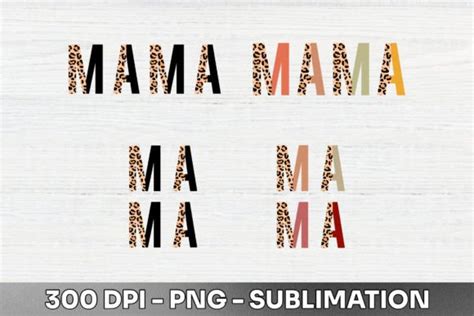 Mama Half Leopard Sublimation Png Graphic By Human Shadow · Creative