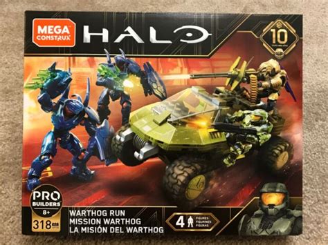 Halo Mega Construx Bloks Unsc Master Chief Mini Figure Warthog Run Gft