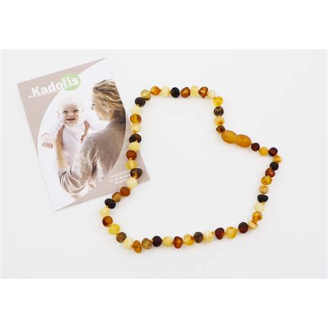 Collier D Ambre Pour B B Kadolis Perles Rondes