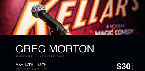 Gregmortoncomic Comes To Eriepa Kellars Modern Magic And Comedy Club