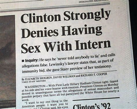 Bill Clinton Claims I Did Not Have Sexual Relations With That Woman