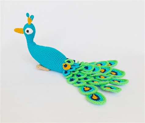 Amigurumi Crochet Pattern Peacock Crocheted Peacock Etsy Ireland