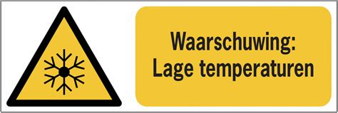 Waarschuwingsborden En Stickers Lage Temperaturen Seton Belgi