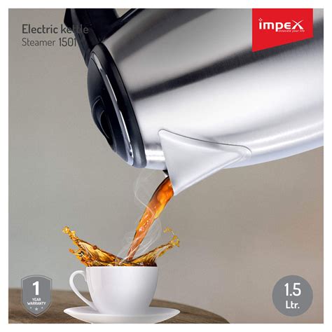 Buy Impex Steamer 1501 Stainless Steel Electric Kettle 15 Litre1500