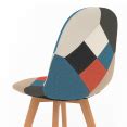 Chaises Scandinaves Motifs Patchworks Multicolores SARA ID Market