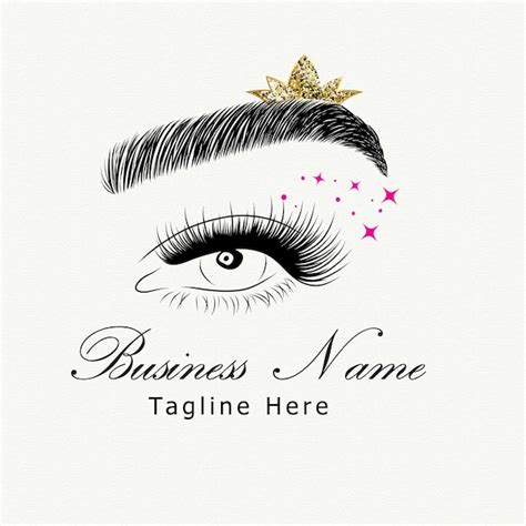 Premium Vector Lash Logo Design Rose Gold Lash Logo Watercolor Logo Makeup Artist Logo Design