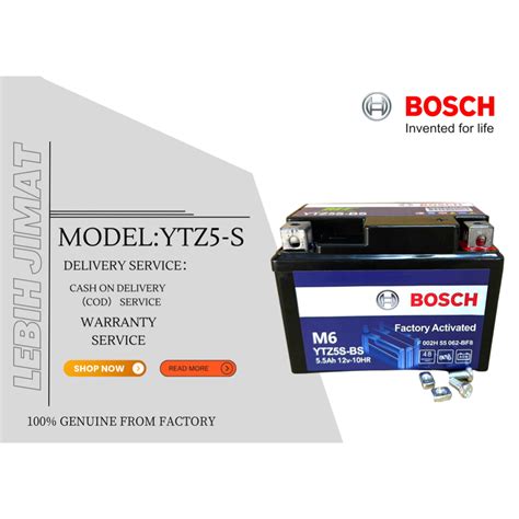 Ready Stock Bosch Ytz Ytz S Ytz Yb L Bs Battery Gel Lc V V V V