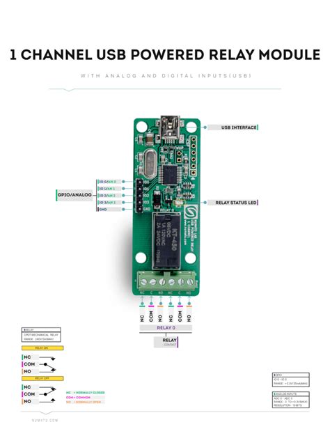 Channel Usb Powered Relay Module With Gpio Numato Lab