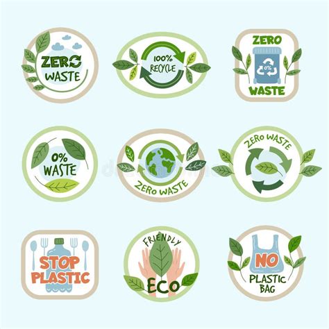 Zero Waste Logo Product Badge Stock Illustrations Zero Waste Logo