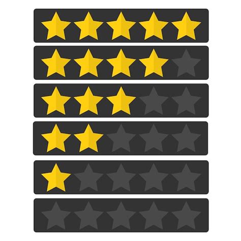 Premium Vector Five Star Rating Icon Vector