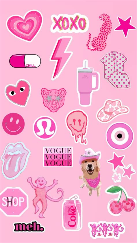 Preppy pink stickers in 2024 | Preppy stickers, Cute stickers, Sticker ...