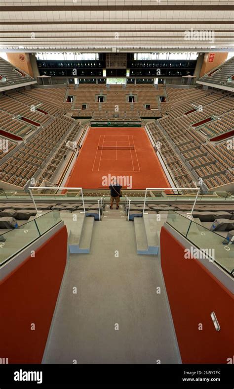 Central Court Philippe Chatrier At Roland Garros Paris Stock Photo