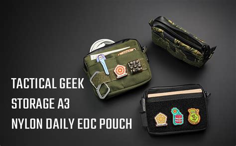 TACTICAL GEEK Storage A3 EDC Pouch Organizer Nylon Multi Functional