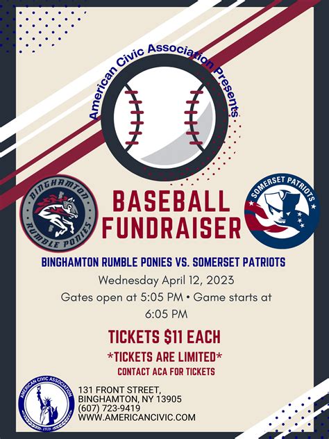 Aca Baseball Fundraiser Visit Binghamton