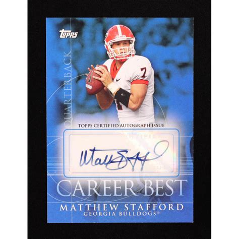 Matthew Stafford 2009 Topps Career Best Autographs MS2 RC Pristine