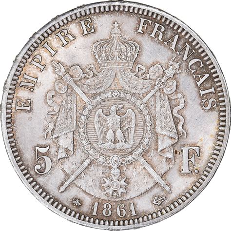 Coin France Napoleon Iii Francs Paris Pedigree Silver