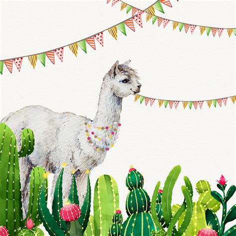 Alpaka Clipart Aquarell Alpaka Llama ClipArt Lama Clipart Etsy Schweiz