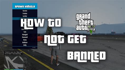 Tips How To Not Get Banned In Gta 5 Gta 5 Online Advice Youtube