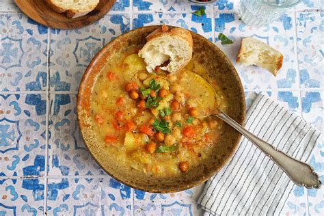 Vegan Chickpea Potato Soup Bake To The Roots