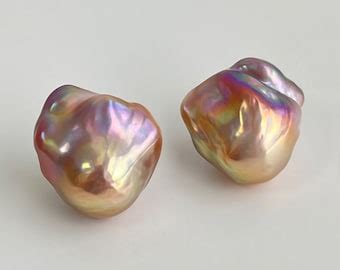 Large Size Pink And Purple Rainball Fireball Pearls Flame Ball Natural