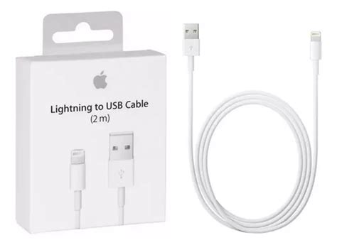 Cable Carga Y Datos Lightning Apple Md819am A Usb 2 Metros IPhone Original