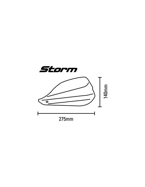 Barkbusters Storm Handguard Kit Single Point Bar End Black