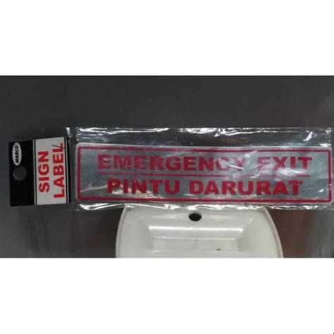 Jual Marco Sign Label Sticker Stiker Emergency Exit Pintu Darurat