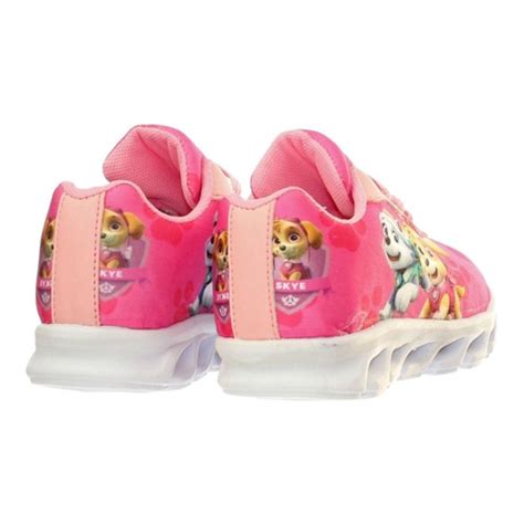 Tenis Led luzinha Patrulha Canina Rosa Skye infantil feminino criança