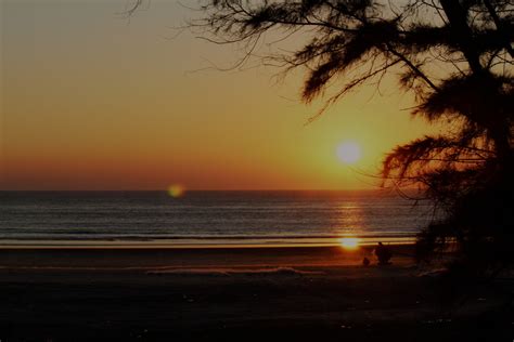 Bildet Strand Hav Horisont Sol Soloppgang Solnedgang Sollys