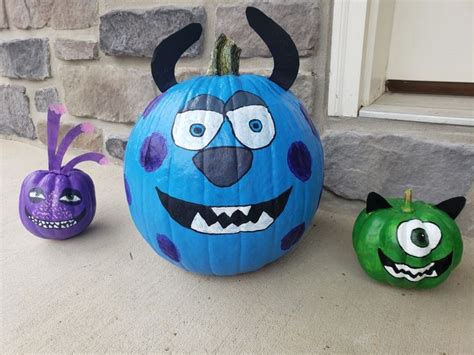 Monsters Inc Painted Pumpkins Halloween Pumpkins Painted Creative