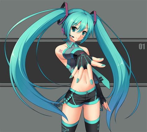 Safebooru Alternate Costume Aqua Eyes Aqua Hair Bad Id Bare Shoulders