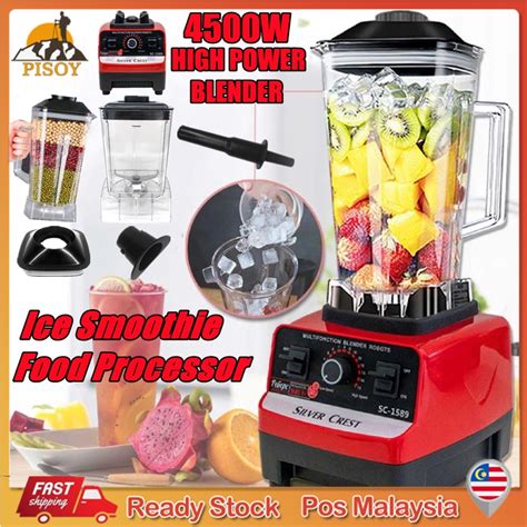 4500W Heavy Duty Blender 2L Mixer Juicer Pengisar Tugas Berat Ice