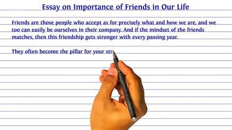 Essay On Importance Of Friends In Our Life Paragraph On Importance Of Friends In Our Life