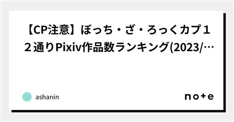 【cp注意】ぼっち・ざ・ろっくカプ12通りpixiv作品数ランキング 2023 6 13 22 00時点 ｜ashanin