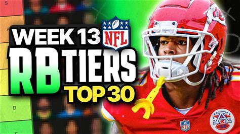 Week 13 Fantasy Football RB Rankings Top 30 Win Big Sports