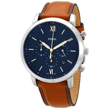 Fossil Grant Chronograph Blue Dial Men S Watch Fs