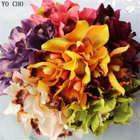 21 Images Artificial Orchid Bouquet