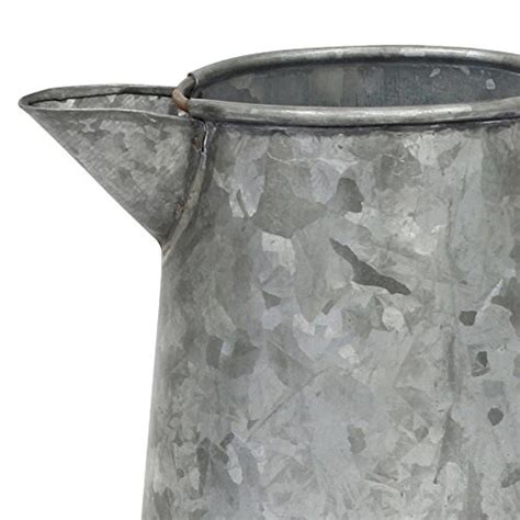 Stonebriar Sb 5918a Small Country Rustic Galvanized Metal Pitcher With Handle 5 Inch Pricepulse