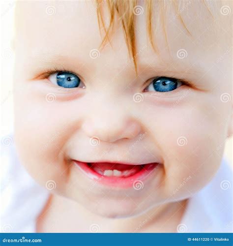 Smiling Baby Face Close-up. Stock Photo - Image: 44611220