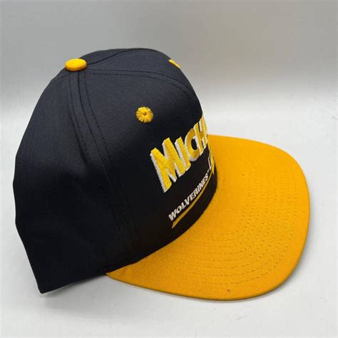 Vintage Michigan Wolverines NCAA US College Hat... - Depop