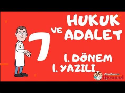 7 Sınıf Hukuk ve Adalet Dersi 1 Dönem 1 Yazılı Soru ve Cevapları